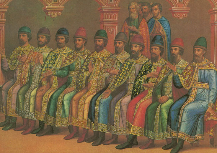 Грановитая палата Московского кремля. Великий князь Владимир Святославович с сыновьями