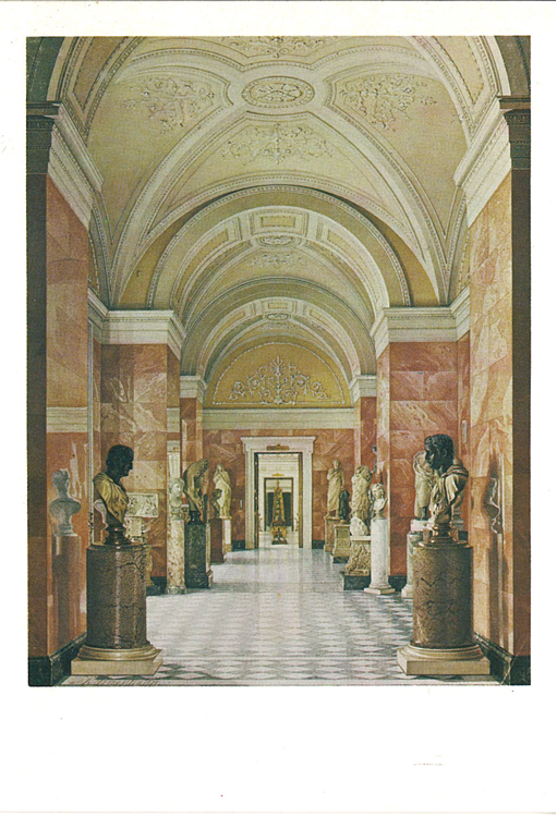 Новый Эрмитаж. Кабинет скульптуры, перспектива в сторону зала Босфора Киммерийского. 1854