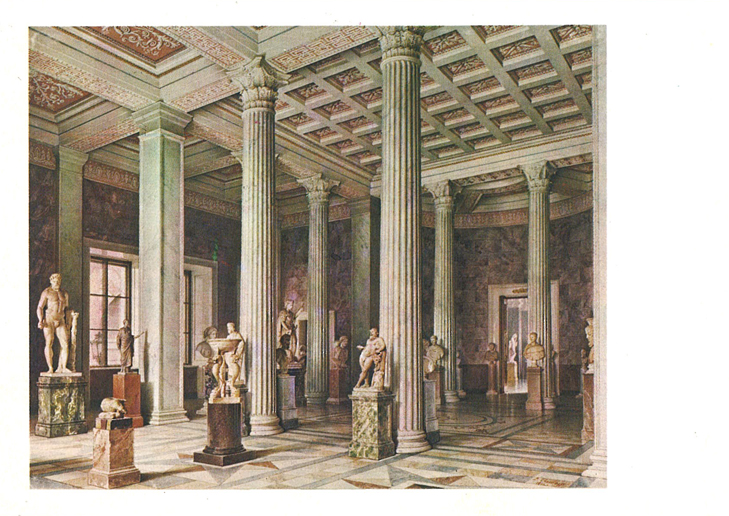 Новый Эрмитаж. Зал древней скульптуры. 1856