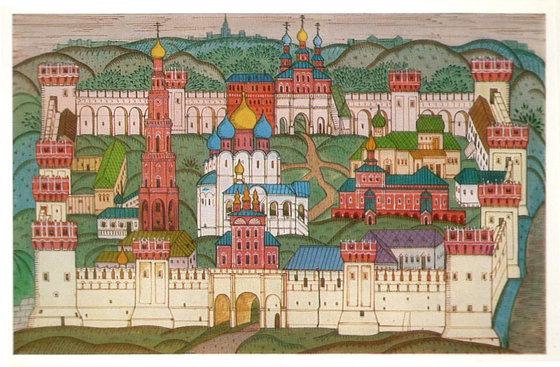 Открытка из комплекта «Русские крепости». Новодевичий монастырь