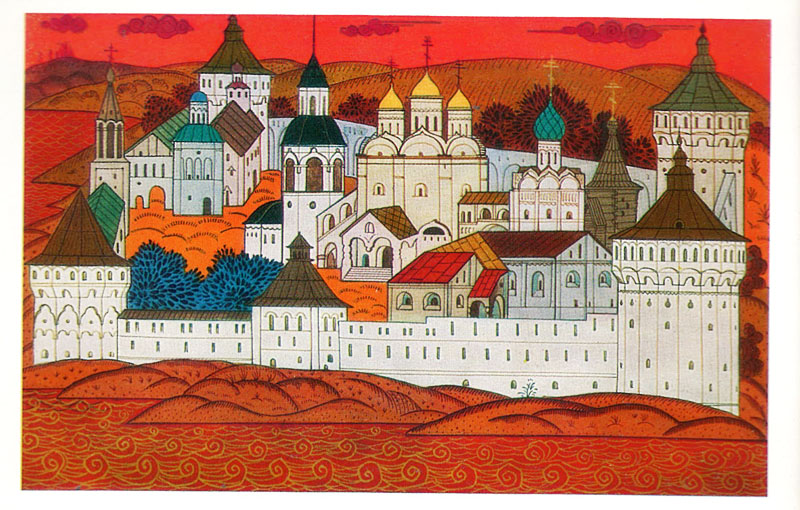 Открытка из комплекта «Русские крепости». Спасо-Прилуцкий монастырь