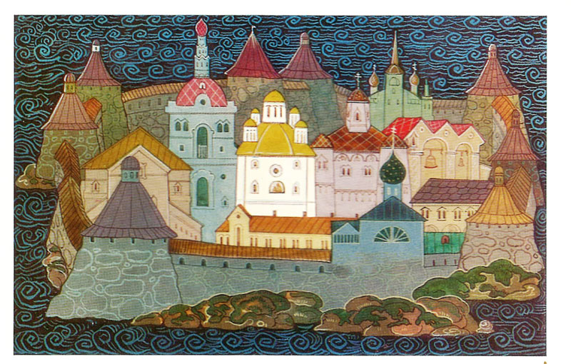 Открытка из комплекта «Русские крепости». Соловецкий монастырь