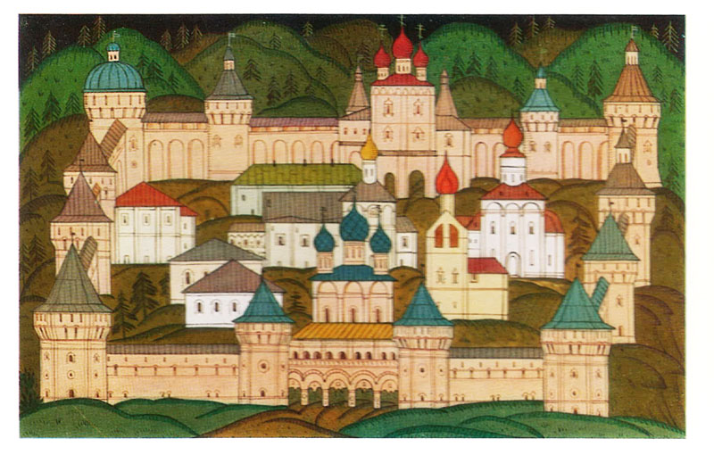 Открытка из комплекта «Русские крепости». Борисоглебский монастырь